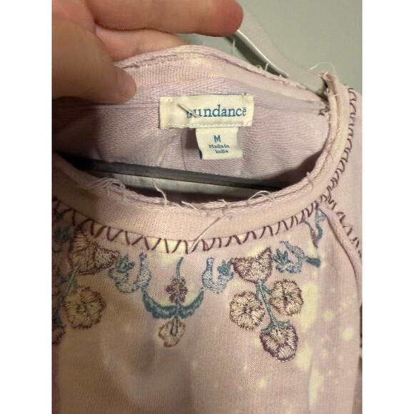 Sundance embroidered lavender purple boho bell sleeve sweater top - Picture 2 of 7